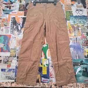 Vintage Tan Ralph Lauren Corduroy Cargo Pants‎ Womens Size 12 Cargo Y2K